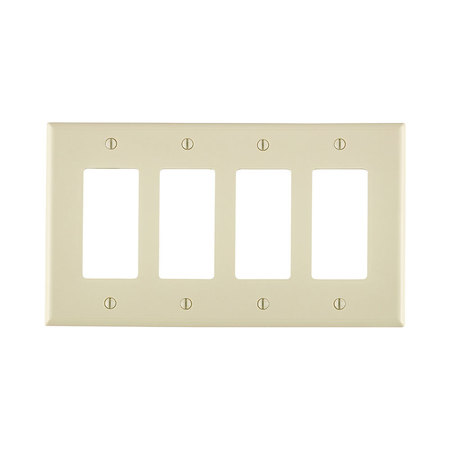 LEVITON Wallplates Mid Nyl 4G Decr-A PJ264-T